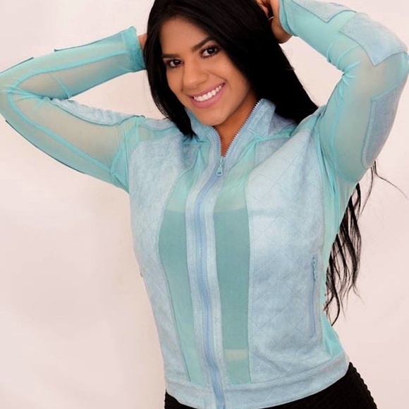 🆕🌿🤍LA SOCIETY: WHITE Suede Quilted Zip Up Jacket w/Mesh Panel LARGE - Picture 4 of 13